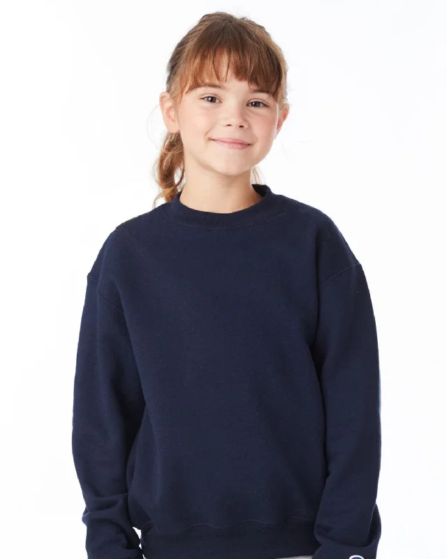 Price Drop Champion Youth 50/50 EcoSmart Crewneck Sweatshirt | Navy