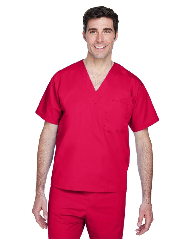 Huge Savings Harriton Adult Scrub Top | Red