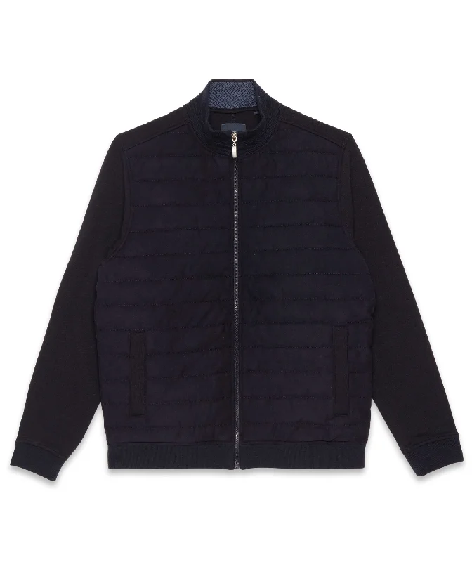 Unmissable Offer Guide London Modern Bomber Jacket with Zip Navy