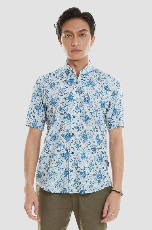 Super Discount Maharaja Slim Fit Kuih Bom (Peacock Blue)