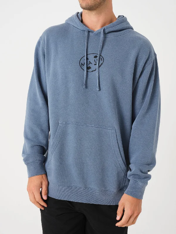 Hurry In Retro Cookie Hoodie in Slate Blue