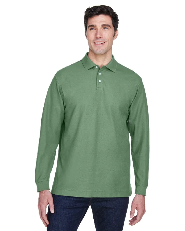 Weekend Offers That Impress Devon & Jones Fine Pima Pique Long Sleeve Polo Shirt | Dill