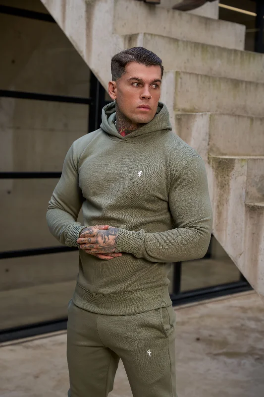 Don't Wait FS Plain Olive Hoodie With FS Branding - FSH1192
