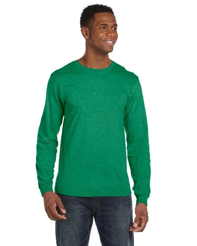 Weekend Bargains to Grab Anvil Long Sleeve Fashion Fit T-Shirt | Heather Green