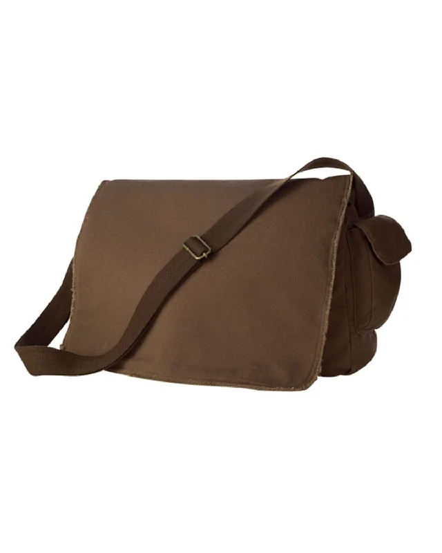 Unmissable Sale Authentic Pigment Raw-Edge Messenger Bag | Java