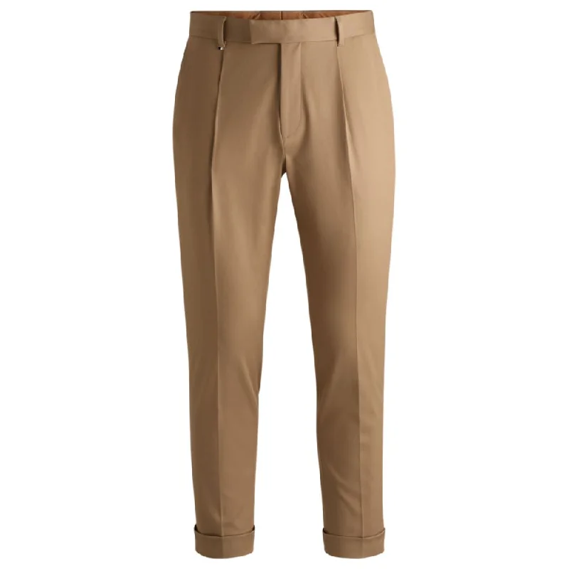 Bargain Prices Relaxed-fit trousers in stretch fabric with pleat front