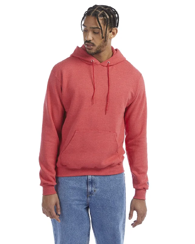 Weekend Flash Sale Champion EcoSmart Hooded Sweatshirt | Scarlet Heather
