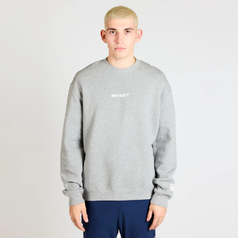 Weekend Savings Bonanza Cotton Fleece Evolve Running Crewneck - Heather Grey
