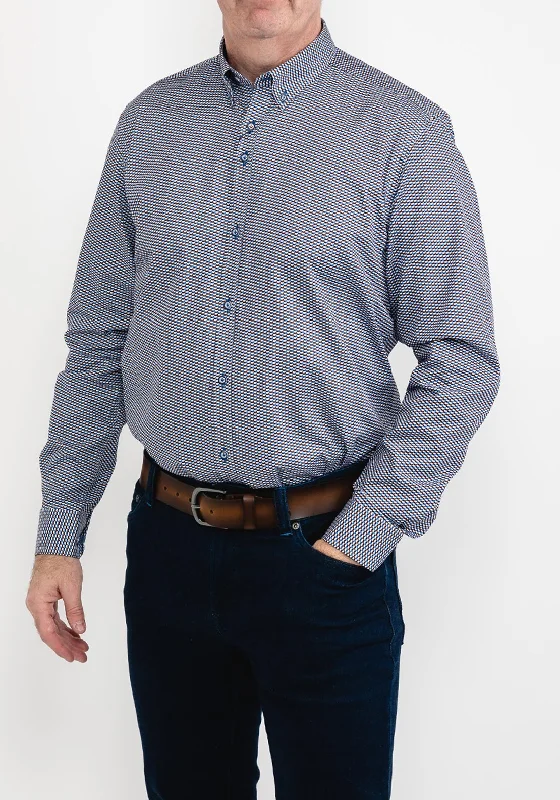 Incredible Offers Andre David Geo Print Shirt, Blue