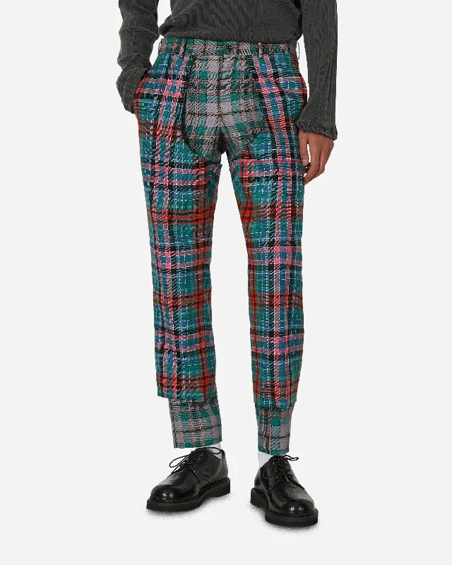 Today’s Deal Tartan Wool Trousers Multicolor