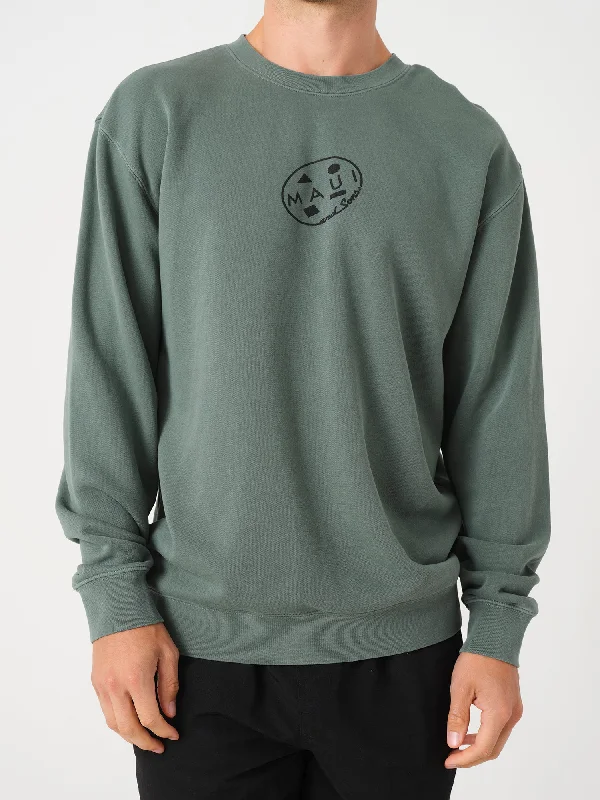 Take Advantage Retro Cookie Crew Neck in Alpine Green