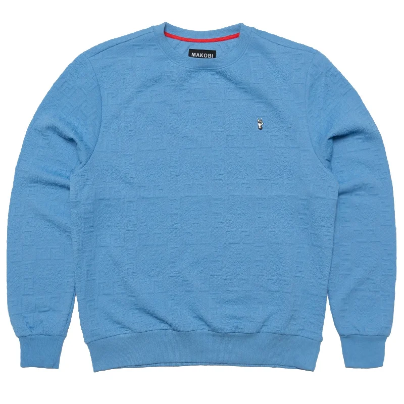 Time-Limited Offer M4232 Bianchi Jacquard Crewneck Sweatshirt - Blue
