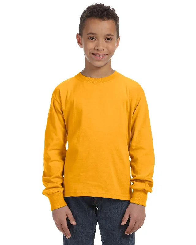 Daily Specials Fruit of the Loom Youth Heavy Cotton Long Sleeve T-Shirt | Gold