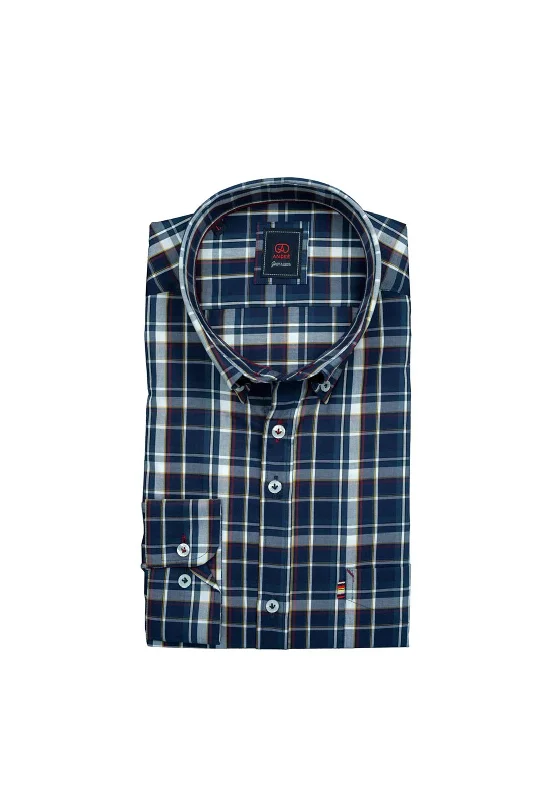 Hurry Up Andre Sean Check Shirt, Navy