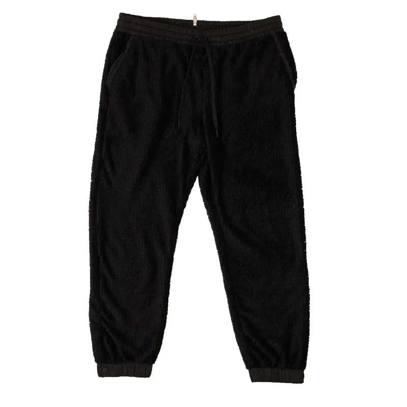 Massive Deals Black Polyester Fur Logo Sweatpants
