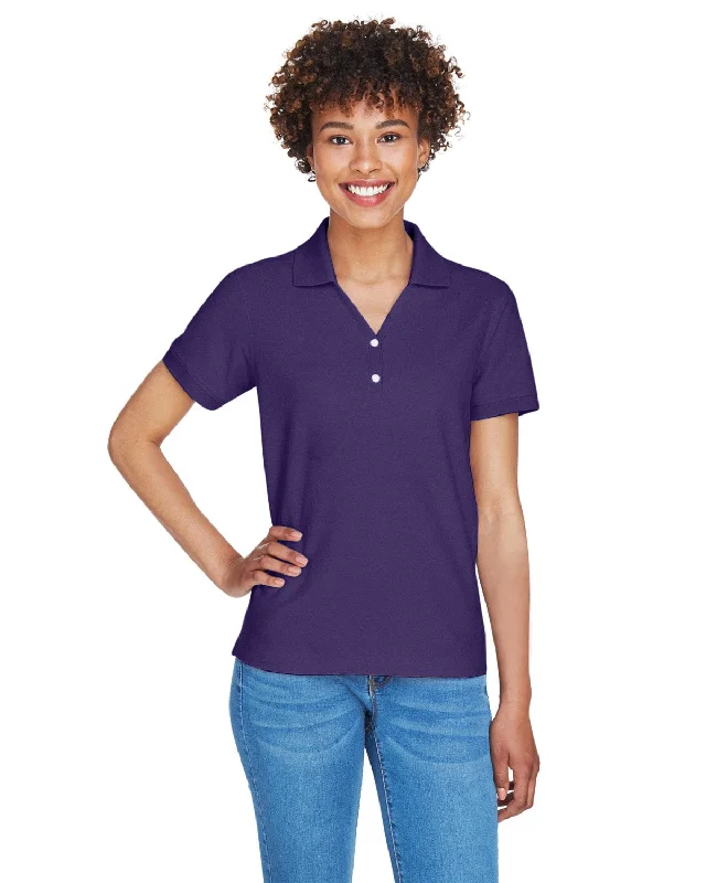Weekend Deals That Impress Devon & Jones Ladies Fine Pima Pique Polo | Deep Purple
