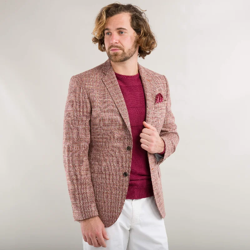 Weekend Discounts to Delight Lanificio F.lli Cerruti Orange Wool And Silk Basketweave Jacket Weekend Discounts to Delight Lanificio F.lli Cerruti Orange Wool And Silk Basketweave Jacket