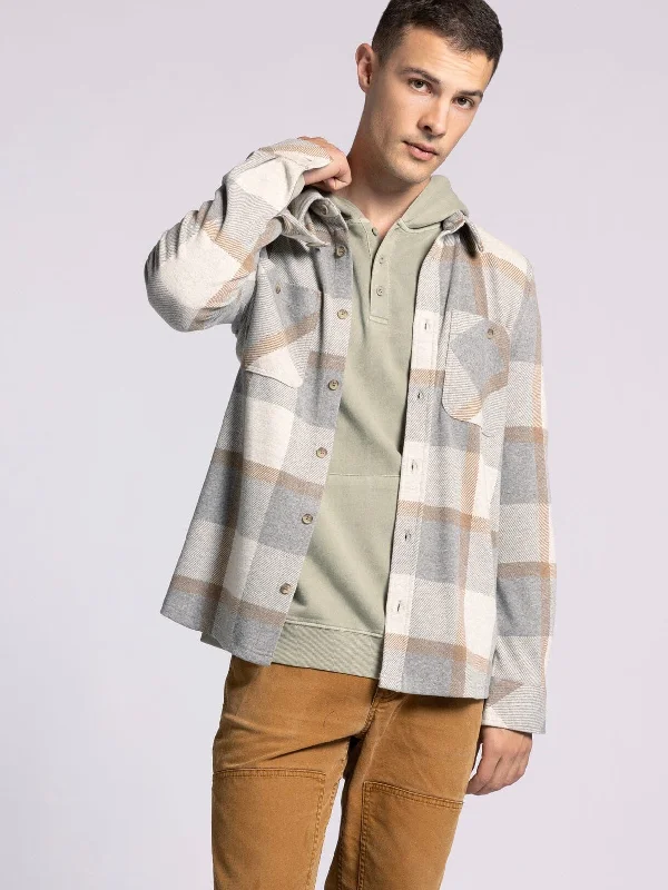 grey/brown plaid