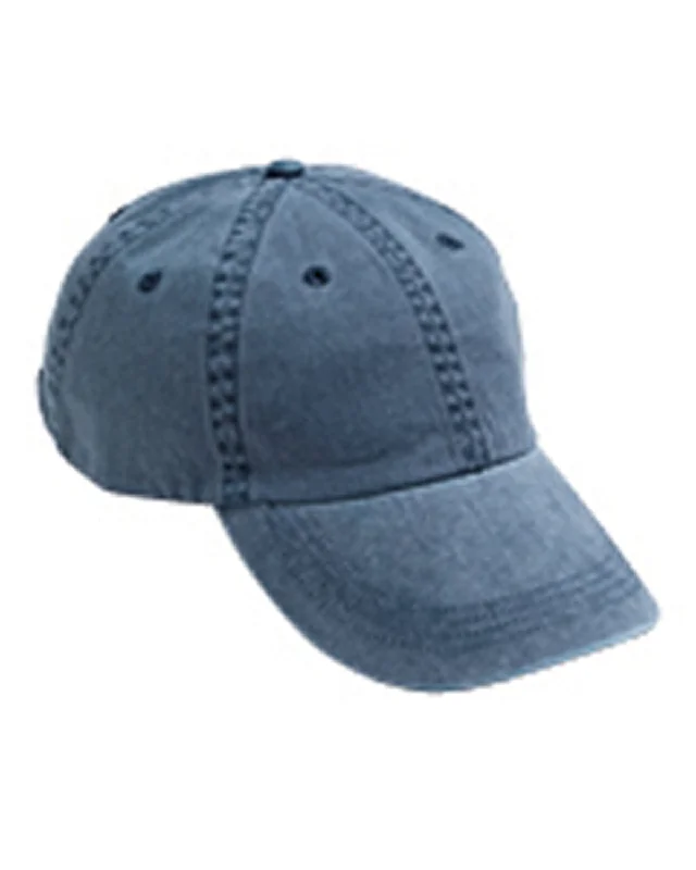 Closeout Anvil 6-Panel Pigment-Dyed Twill Cap | Navy