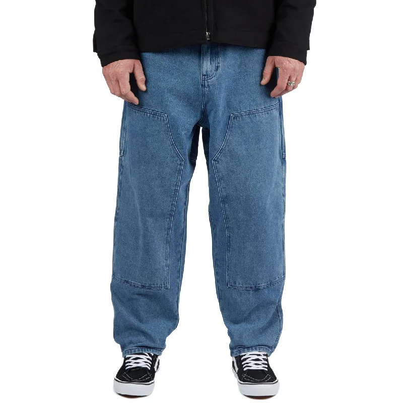 Instant Savings CCS 4x4 Reinforced Baggy Taper Denim Jeans - Medium Wash