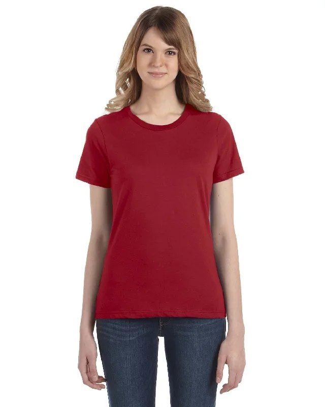 Price Reduction Anvil Ladies Fashion Fit T-Shirt | Independence Red