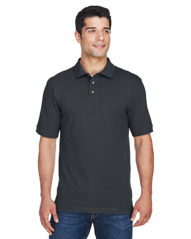 Price Smash Harriton Tall Ringspun Cotton Pique Short Sleeve Polo | Black