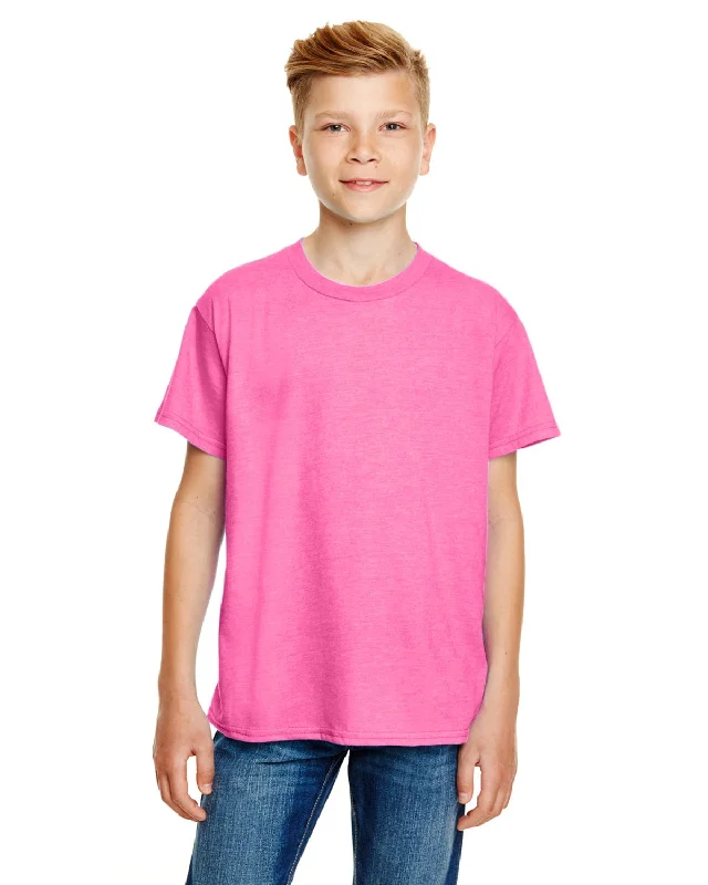 Weekend Deals That Dazzle Anvil Youth Fashion Fit T-Shirt | Heather Hot Pink