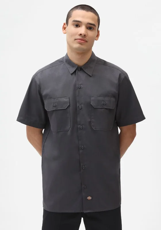 Low Prices Dickies Short Sleeve Work Shirt, Charcoal