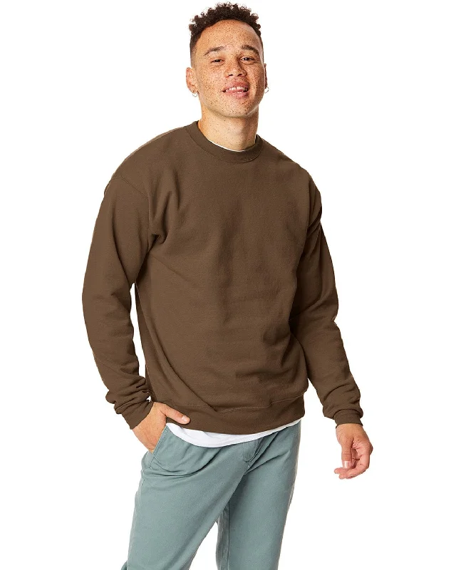 Unmissable Offer Hanes 50/50 Crewneck Sweatshirt | Army Brown