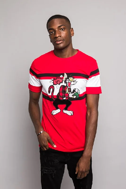 Last Chance Color Blocked Embroidered Lit Money T-Shirt