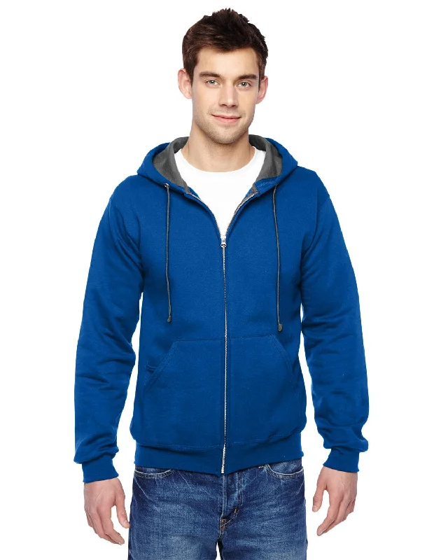 Unmissable Sale Fruit of the Loom Sofspun Full-Zip Hooded Sweatshirt | Royal