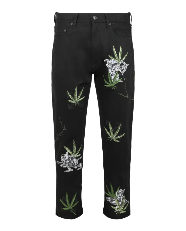 Hurry In Weed Skate Fit Jeans
