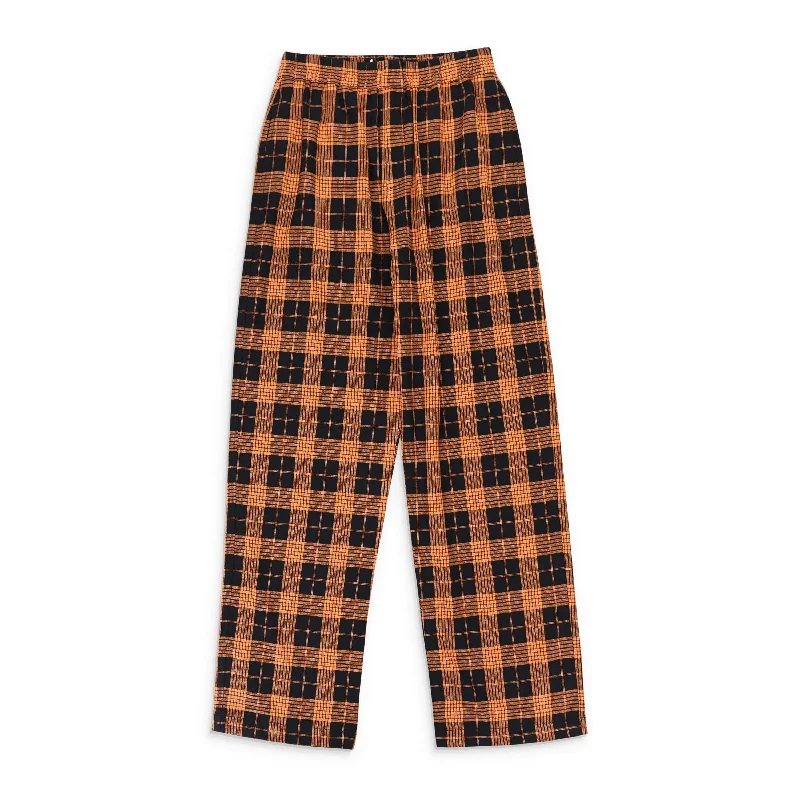 Exclusive Offers RELAXED SUIT PLAID BLACK ORANGE TROUSER