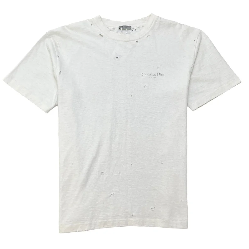 Weekend Offers That Sizzle Men's Distressed Logo T-Shirt White Size L