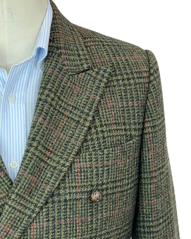 Best Seller Green Shetland Double Breasted Jacket