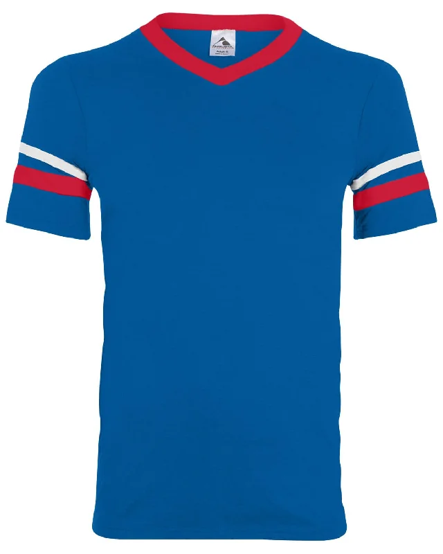 Special Discount Augusta Sleeve Striped Jersey | Royal/ Red/ Wht