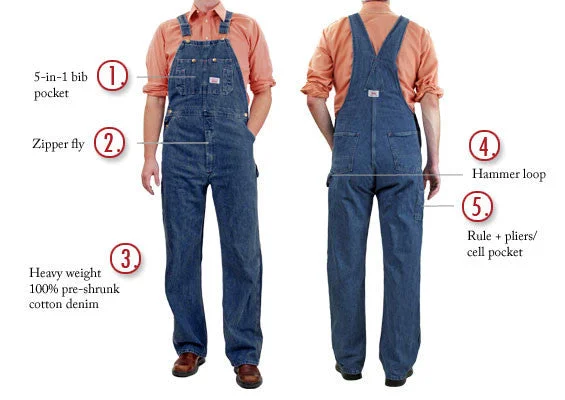 Daily Specials IRREGULAR #699 American Made Stonewashed Overalls SECOND, NO RETURNS
