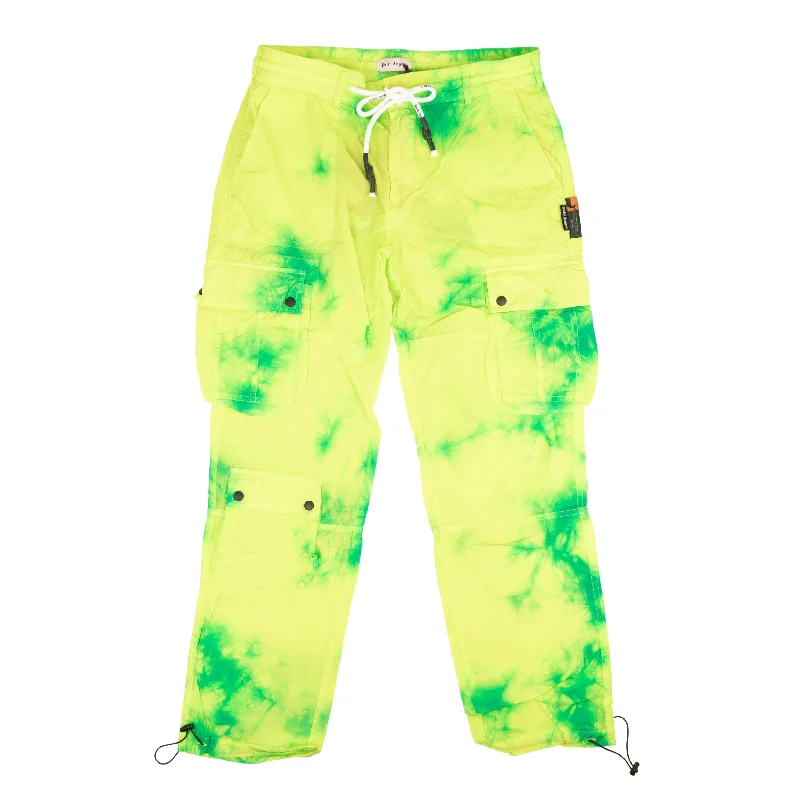 Act Fast Green Tie Dye Cargo Pants