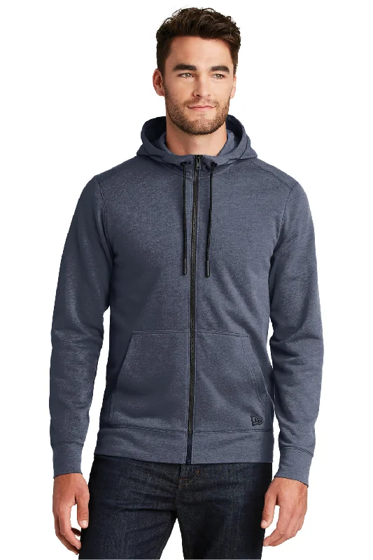 While Supplies Last New Era Mens Fleece Full Zip Hooded Sweatshirt Hoodie w/ Pockets - Heather Navy Blue While Supplies Last New Era Mens Fleece Full Zip Hooded Sweatshirt Hoodie w/ Pockets - Heather Navy Blue