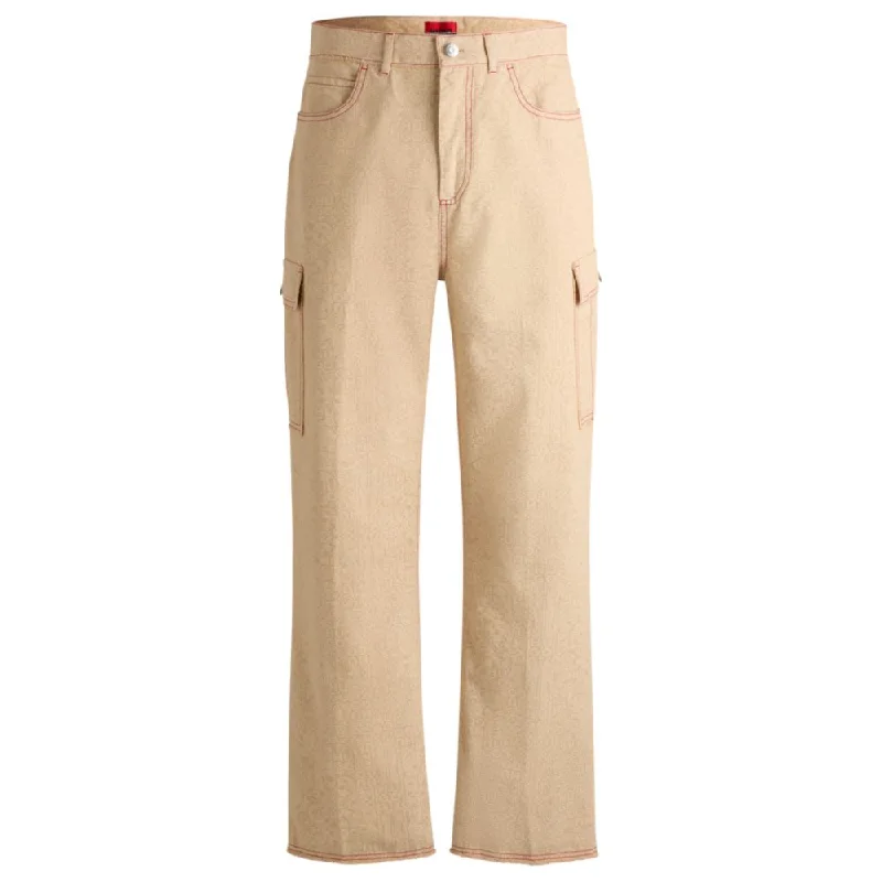 Weekend Offers That Dazzle HUGO x Les Benjamins relaxed-fit trousers in printed cotton canvas