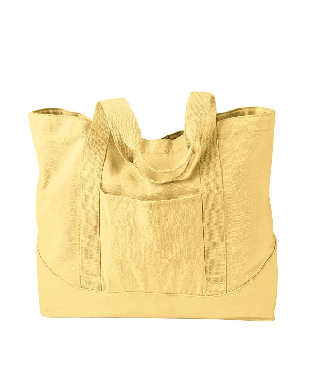 Closeout Deal Authentic Pigment Pigment-Dyed Large Canvas Tote | Goldenrod