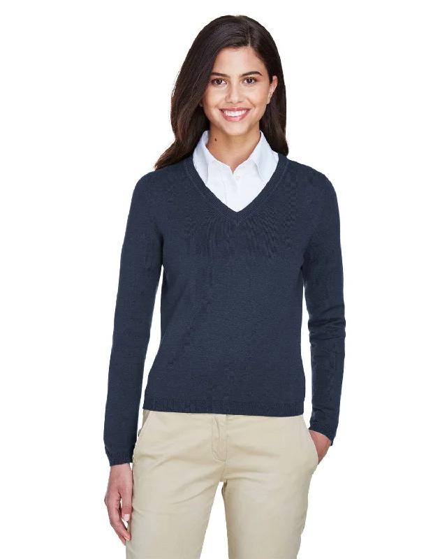 Exclusive Offers Devon & Jones Ladies V-Neck Sweater | Navy