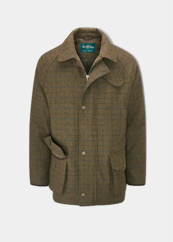 Members Only Surrey Waterproof Tweed Coat In Moor - Shooting Fit