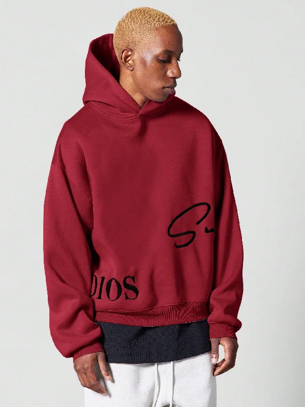 Weekend Offers That Amaze Regular Fit Overhead Hoodie With Signature Embroidery