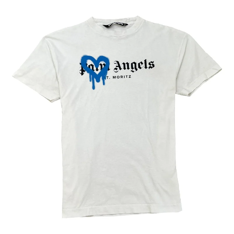 Unbeatable Deal Men's Spray Logo St Moritz T-Shirt White Size L