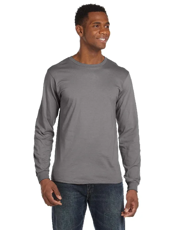 Weekend Deals That Wow Anvil Long Sleeve Fashion Fit T-Shirt | Storm Grey