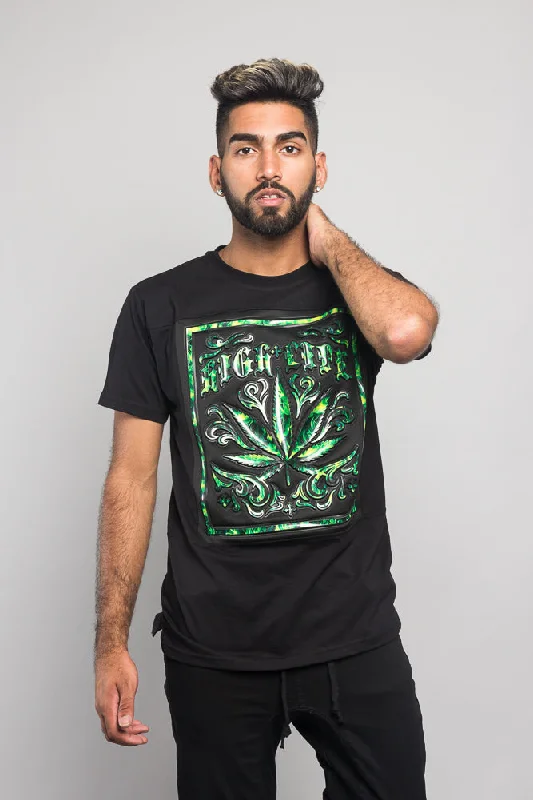 Value Deals High Life 3D Leaf T-Shirt