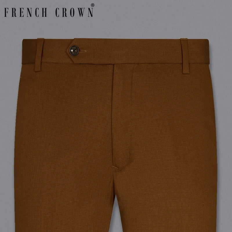 Overstock Sale Russet Brown Premium Cotton  Pant