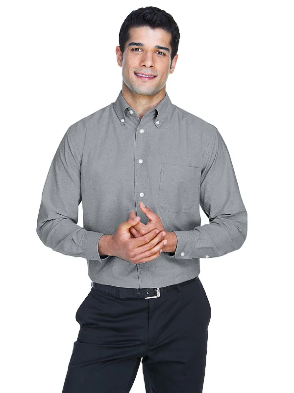 Weekend Shopping Extravaganza Harriton Mens Long Sleeve Oxford with Stain-Release