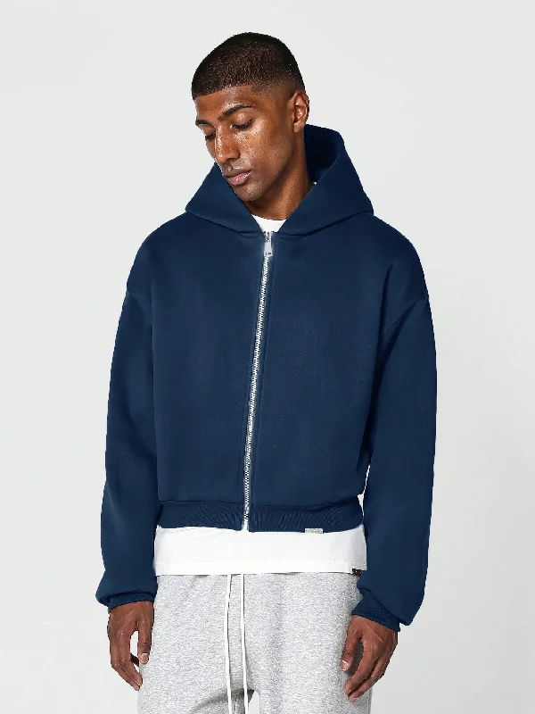 Special Price Crop Fit Essential Zip Through Hoodie